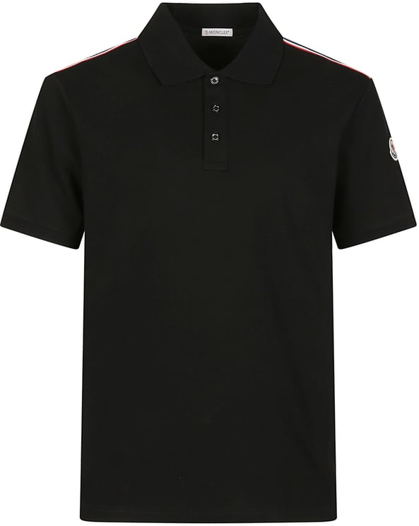 Moncler Short Sleeve Polo Shirt Black