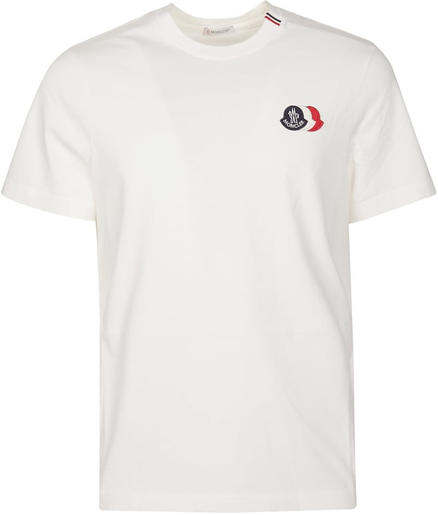 Moncler Embroidered Logo T-shirt White