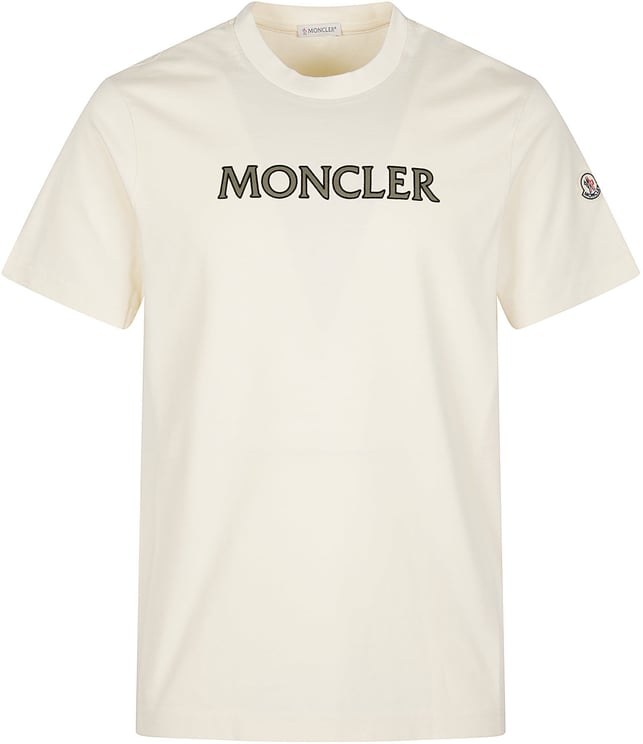Moncler Logo Print T-shirt Brown