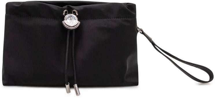 Moncler Pouch in Nylon con Coulisse e Logo