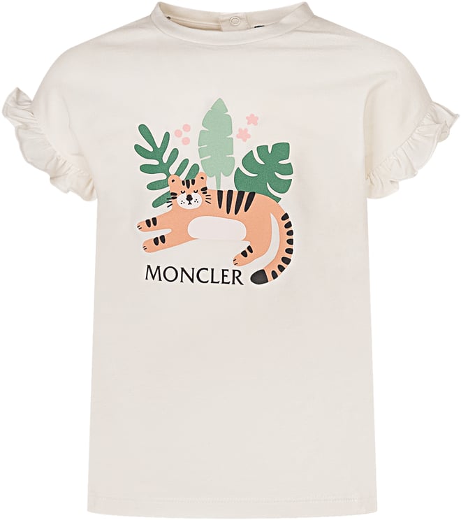 Moncler T-Shirt a Maniche Corte con Stampa Grafica