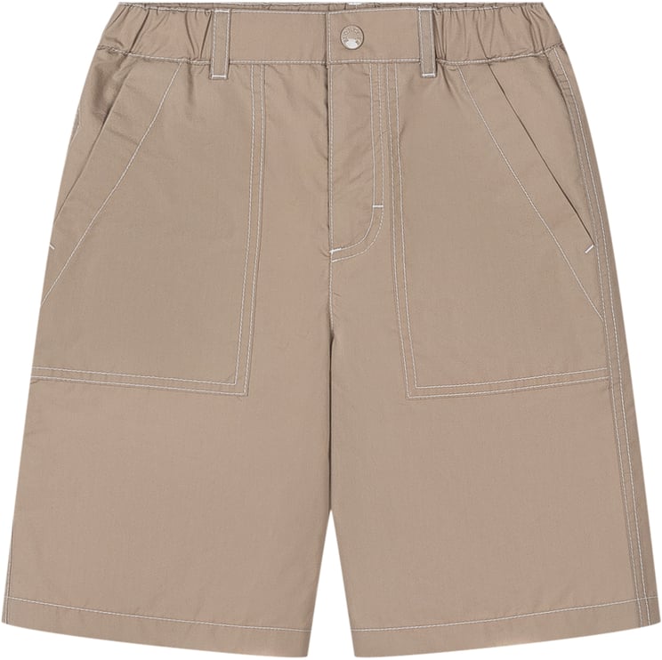 Moncler Shorts in Cotone con Impunture a Contrasto