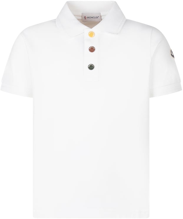 Moncler Polo a Maniche Corte con Bottoni Logati