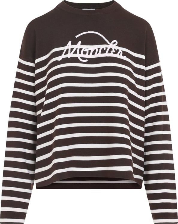 Moncler Moncler Striped Logo Knit Sweater