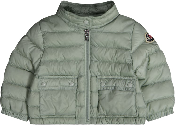Moncler Moncler Lans Baby Meisjes Tussenjas In Licht Groen