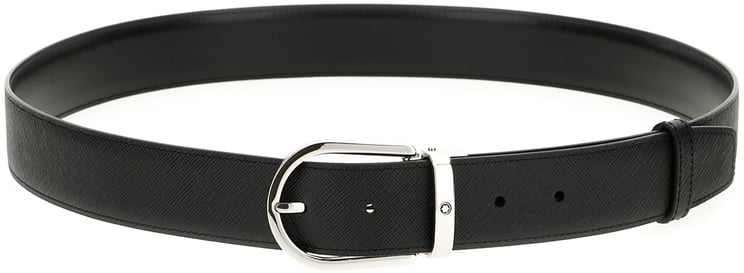 Montblanc Montblanc Black leather reversible belt