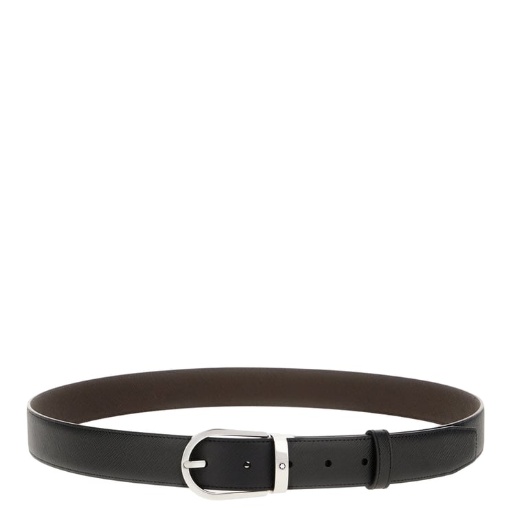 Montblanc Black/Brown Reversible Leather Belt