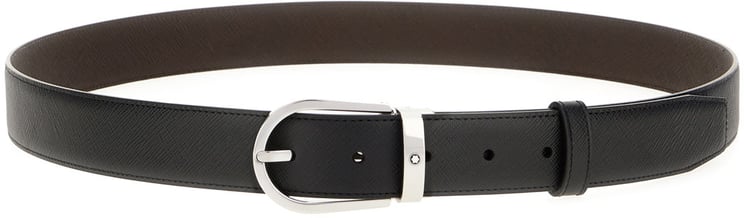 Montblanc Montblanc Black leather reversible belt
