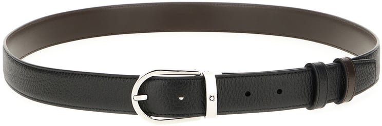 Montblanc Montblanc Black leather reversible belt
