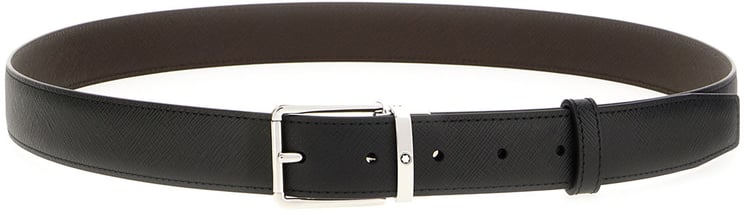 Montblanc Montblanc Black leather reversible belt