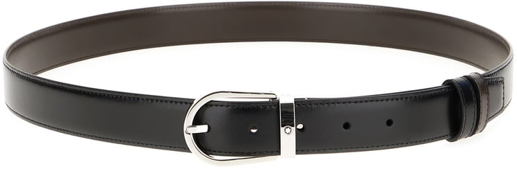 Montblanc Montblanc Black leather reversible belt