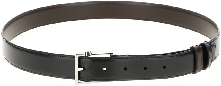 Montblanc Montblanc Black leather reversible belt