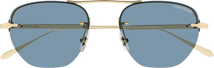 Montblanc Mb0404s Metal Frame Sunglasses with Gold Finish