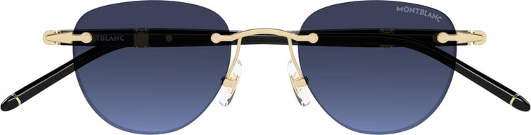 Montblanc Rimless Sunglasses with Gradient Blue Lenses