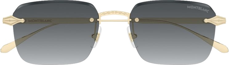 Montblanc Rimless Square Sunglasses With Gold-Toned Metal Accents