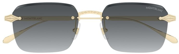 Montblanc Rimless Square Sunglasses With Gold-Toned Metal Accents