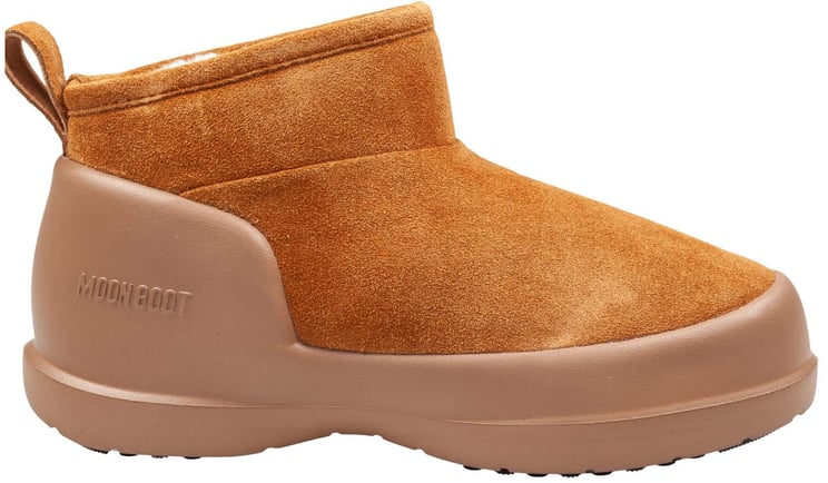 Moon Boot Low-top suede half-moon boot, cognac