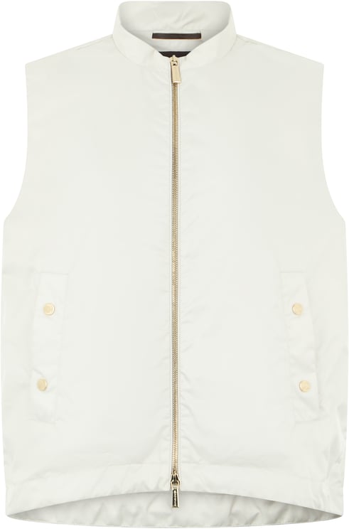 Moorer White sleeveless vest, light and versatile