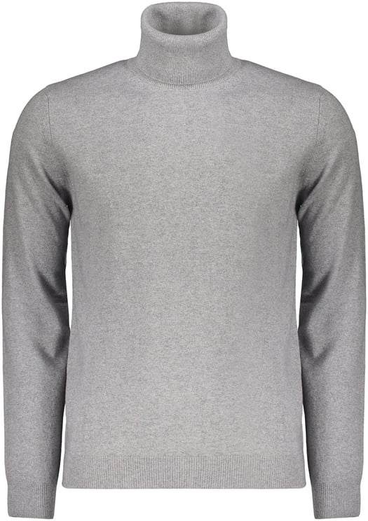 Moorer Grey sweater with high collar, comfort and style