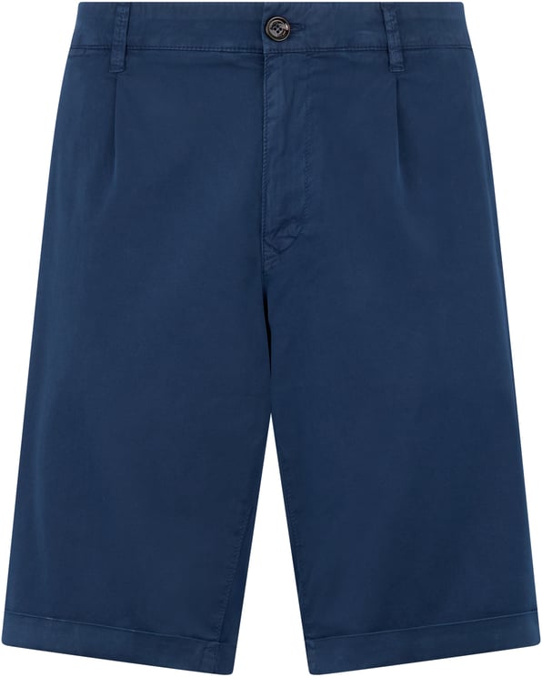 Moorer Dark blue lightweight summer shorts.