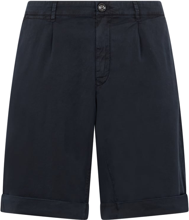 Moorer Dark blue comfortable shorts.