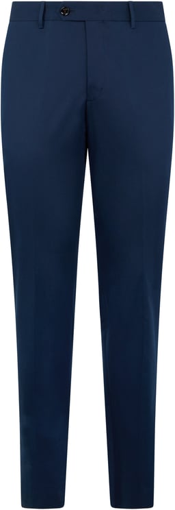 Moorer Elegant dark blue trousers with a fitted cut.