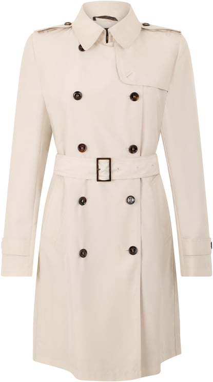 Moorer Elegant beige trench with belt and buttons