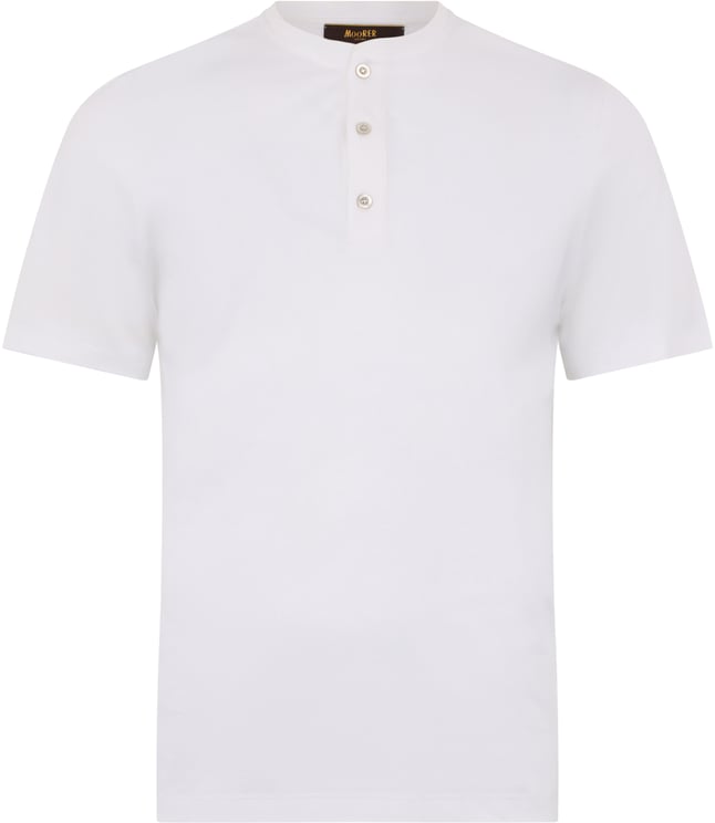 Moorer White cotton t-shirt, daily comfort assured.