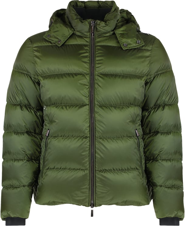 Moorer Brett Hooded short down jacket