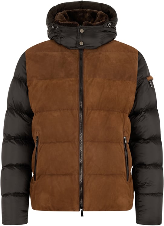 Moorer Padded jacket with hood, modern style