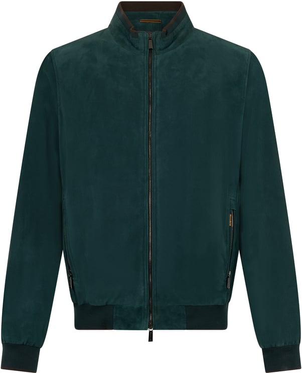 Moorer Modern bomber jacket petrol green.