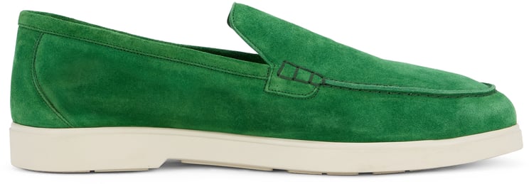 Moorer Green modern and versatile slip-on shoes.