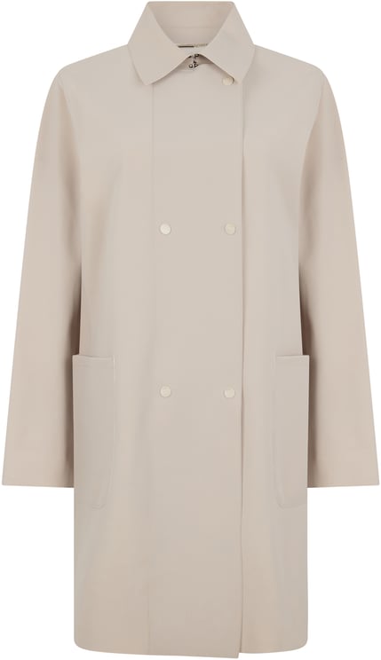Moorer Oversized beige trench with side pockets