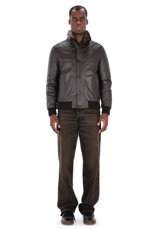 Moorer Cleros-P1 Goatskin Bomber Jacket