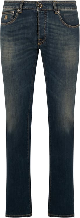 Moorer Slim Fit Dark Blue Vintage Jeans Man