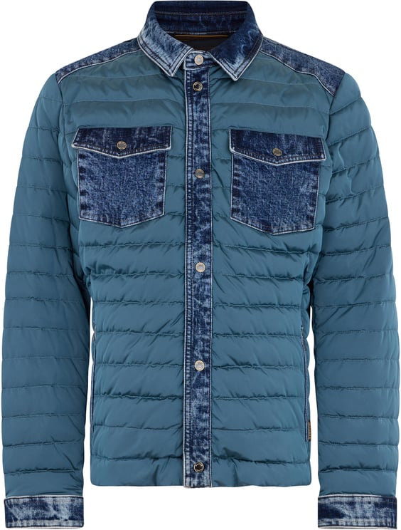 Moorer Blue padded jacket, classic fit and elegant design