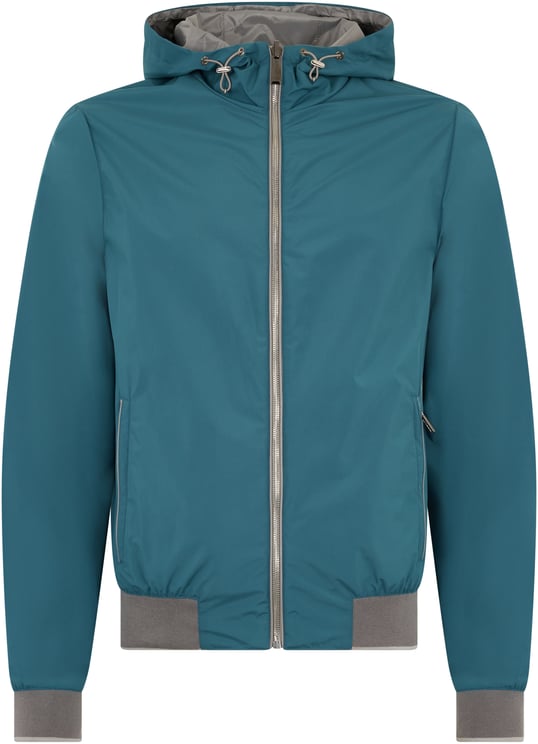 Moorer Turquoise bomber jacket, versatile and comfortable.