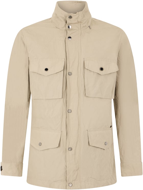 Moorer Light Beige Jacket with Button Closure
