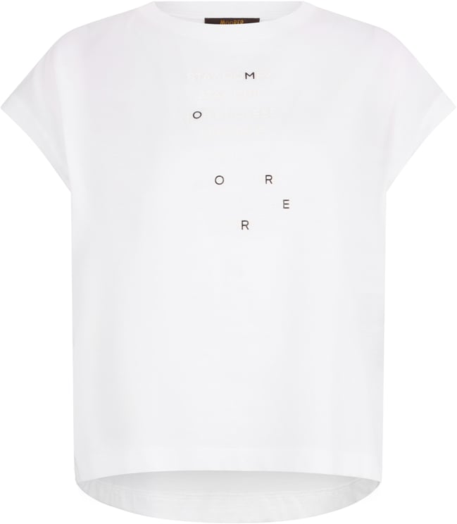 Moorer White cotton t-shirt, casual and versatile.