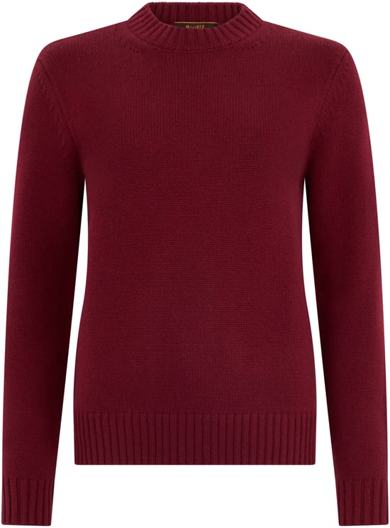Moorer Burgundy sweater with classic and minimal design.