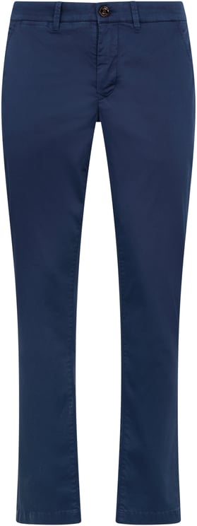 Moorer Elegant and versatile dark blue long trousers.