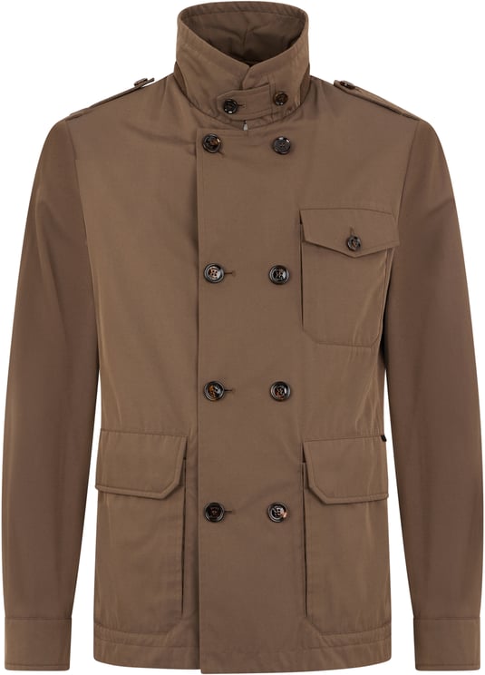 Moorer Brown modern double-breasted jacket, versatile and chic.