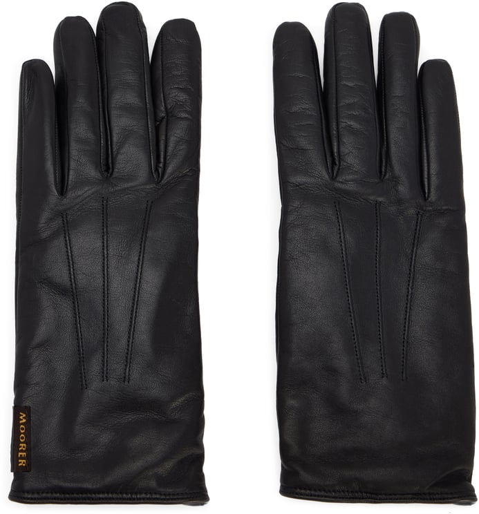 Moorer Elegant and soft black leather gloves.