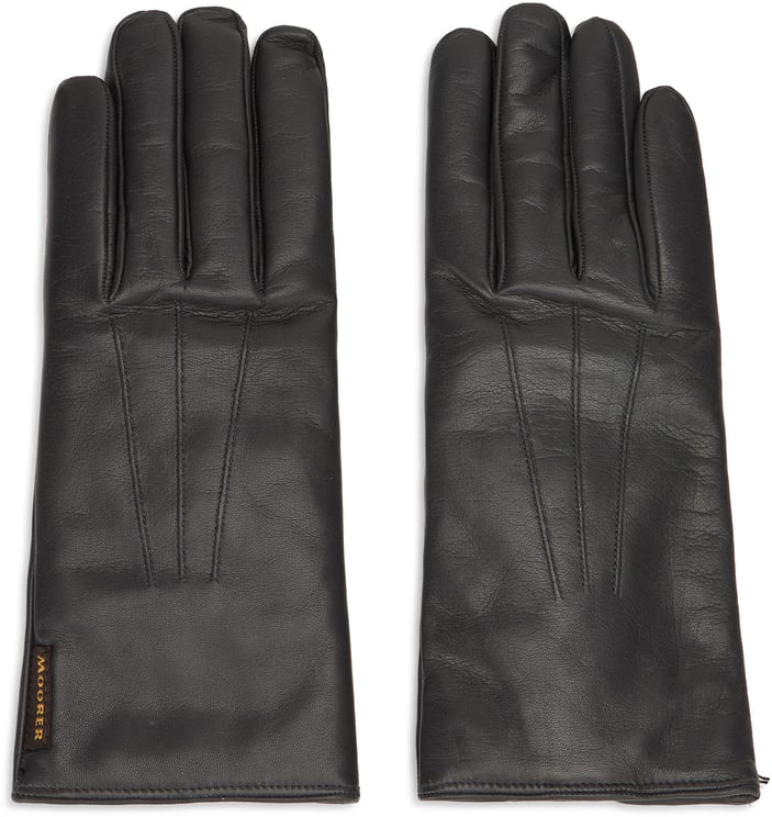 Moorer Black leather gloves
