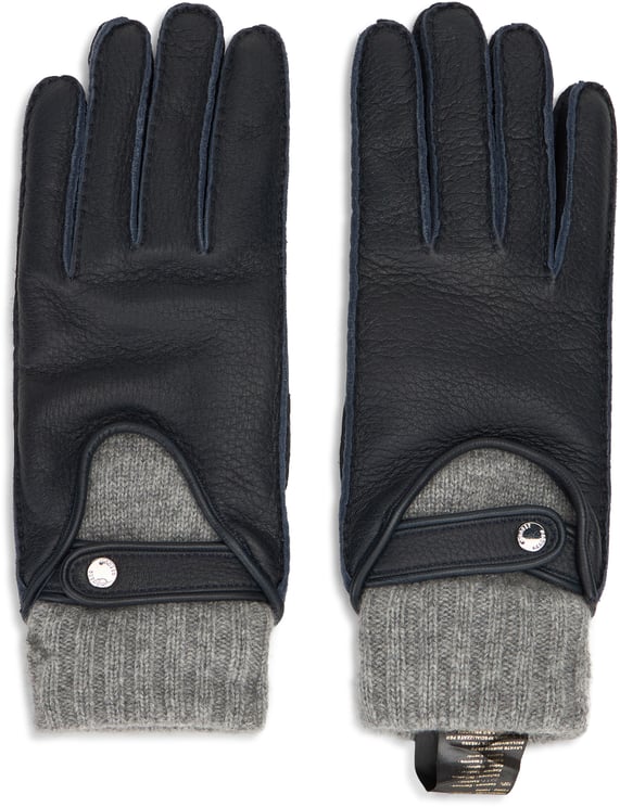 Moorer Leather gloves with mesh inserts