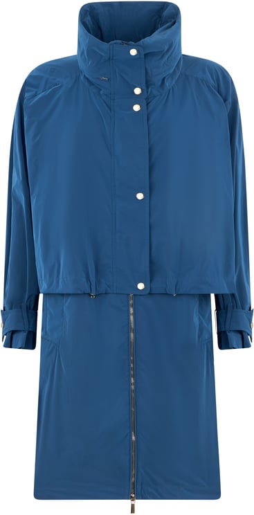 Moorer Modern blue jacket with high collar