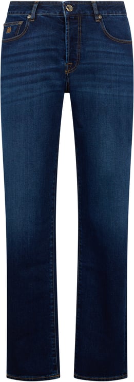 Moorer Dark blue versatile jeans.