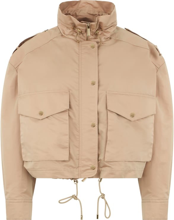 Moorer Versatile cropped jacket with pockets and drawstring