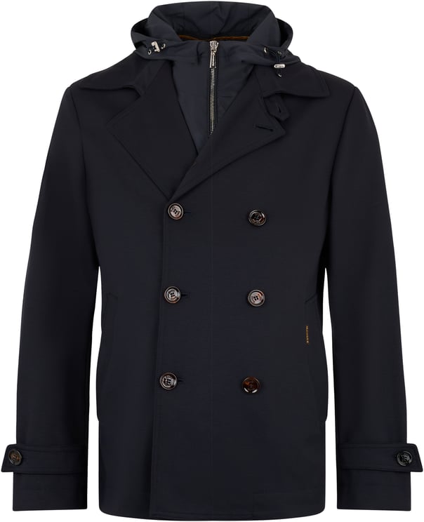 Moorer Dark blue double-breasted jacket, elegant and versatile.