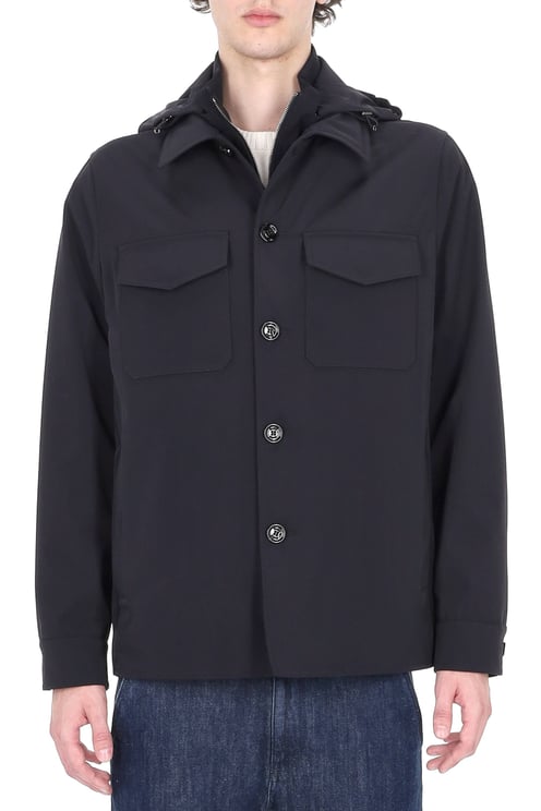 Moorer Maffei-Kr Waterproof Stretch Nylon Overshirt Jacket